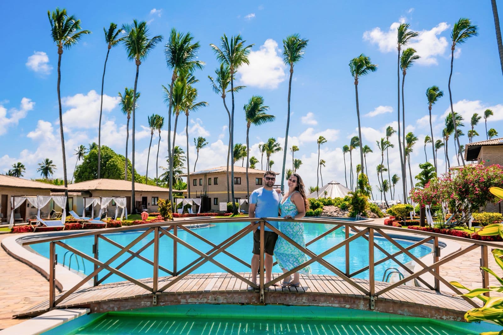Pose na ponte ao longe